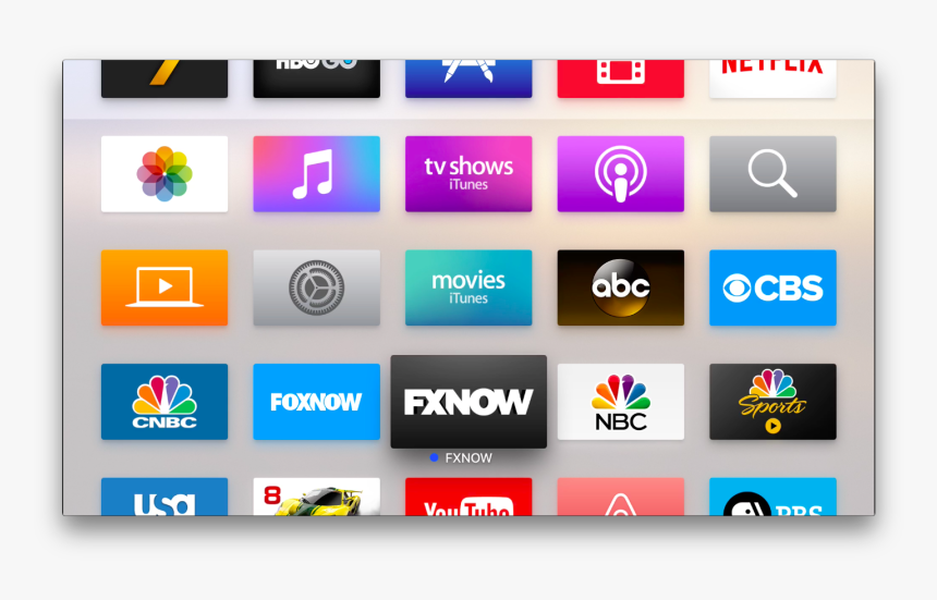 A View Of The Apple Tv Home Screen With Apps, HD Png Download, Free Download