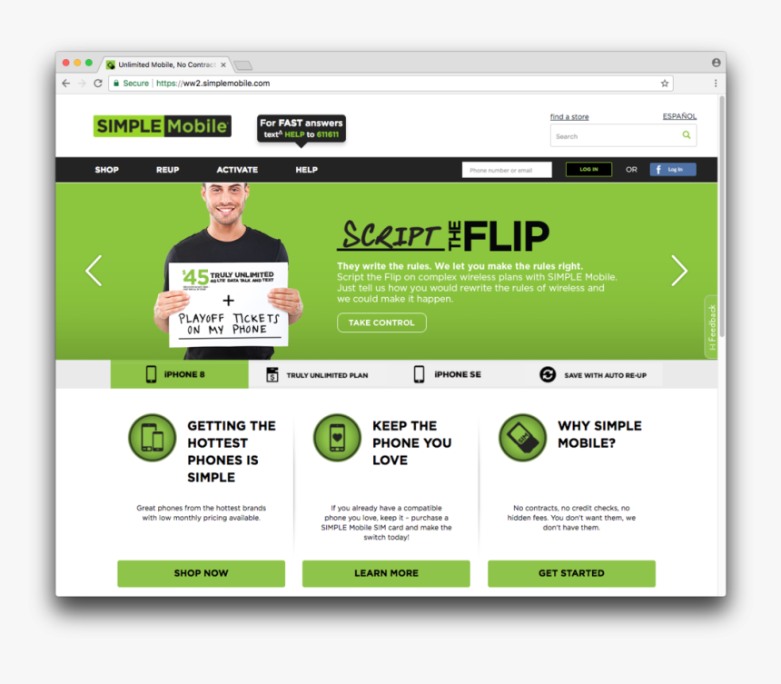 Simplemobile Website Scriptflip, HD Png Download, Free Download