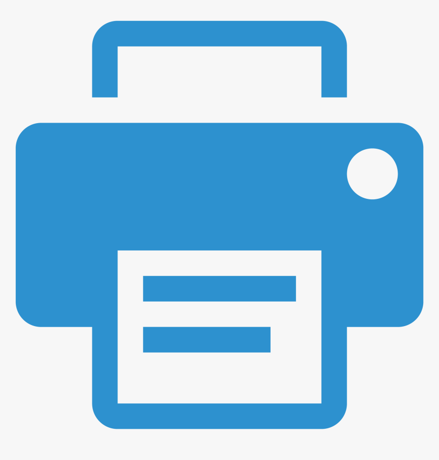 Blue Icon Printer Png, Transparent Png, Free Download