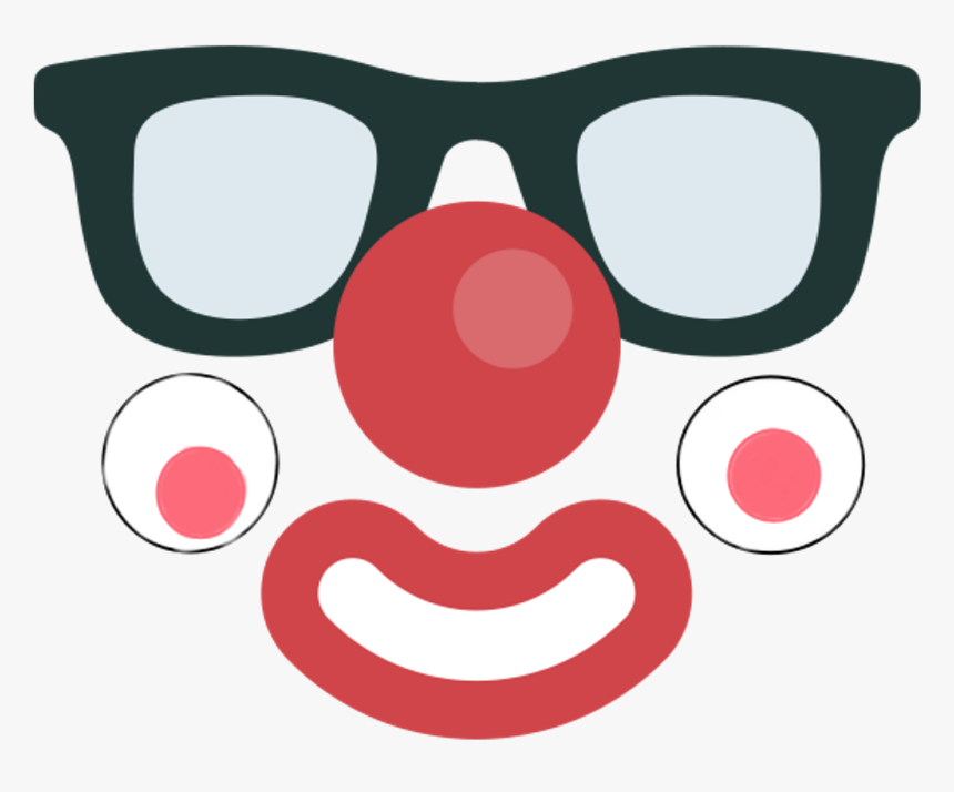 Clown Makeup Glasses Mask Payaso Party Mascara Selfie, HD Png Download, Free Download