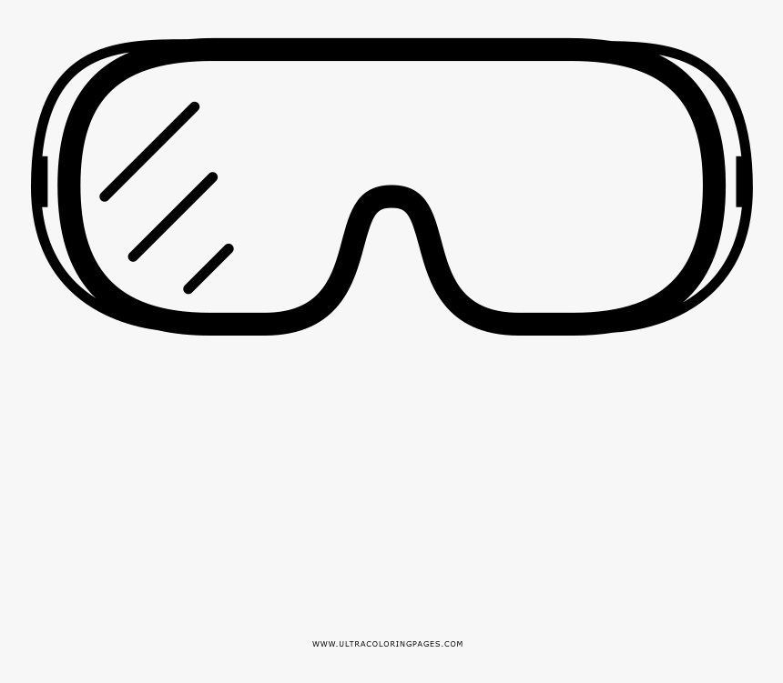 Safety Goggles Coloring Page, HD Png Download, Free Download