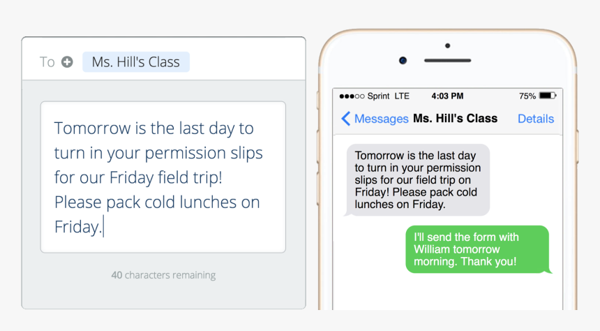 School Text Messaging, HD Png Download, Free Download