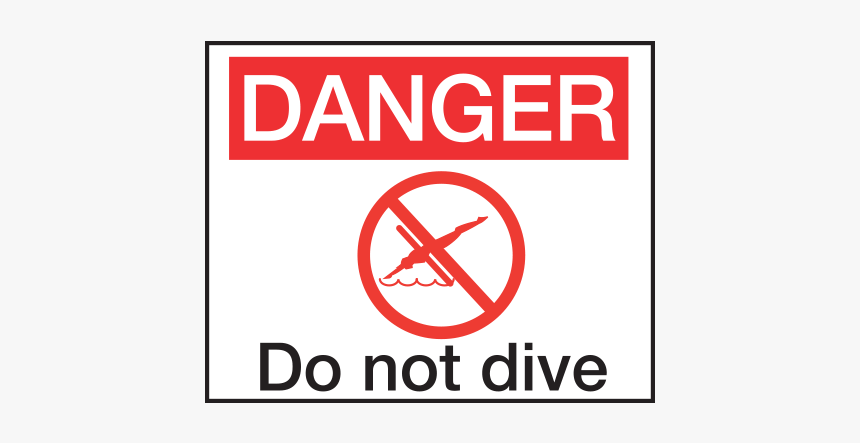 Danger Decals, With The Message "danger, Do Not Dive, HD Png Download, Free Download