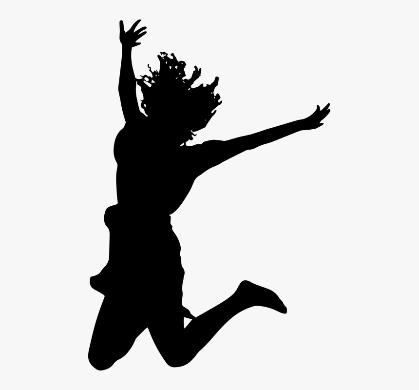 Women, Jumping, Silhouette, HD Png Download, Free Download
