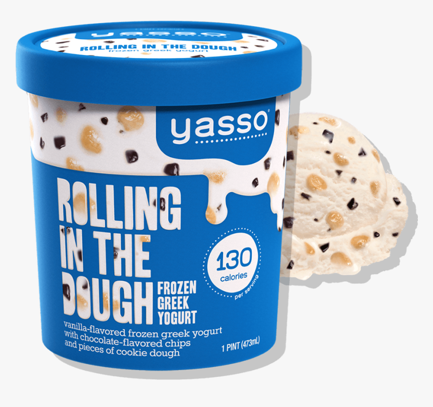 Yasso Rolling In The Dough Scoop And Pint - Yasso Cookie Dough Frozen Yogurt, HD Png Download, Free Download