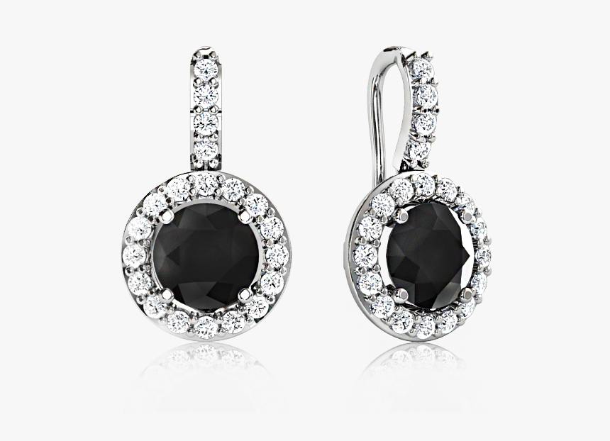 7032 Natural Coloured Diamond - Black Diamond Earrings Za, HD Png Download, Free Download