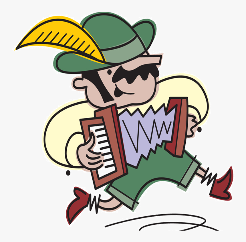 Oktoberfest Man Accordion Cartoon, HD Png Download, Free Download