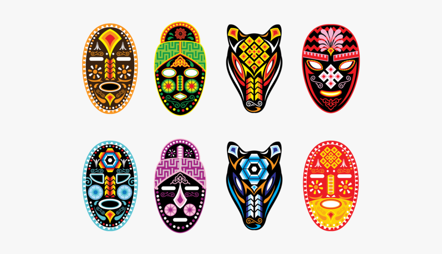 Huichol Mask Vector - Arte Huichol Vector, HD Png Download, Free Download