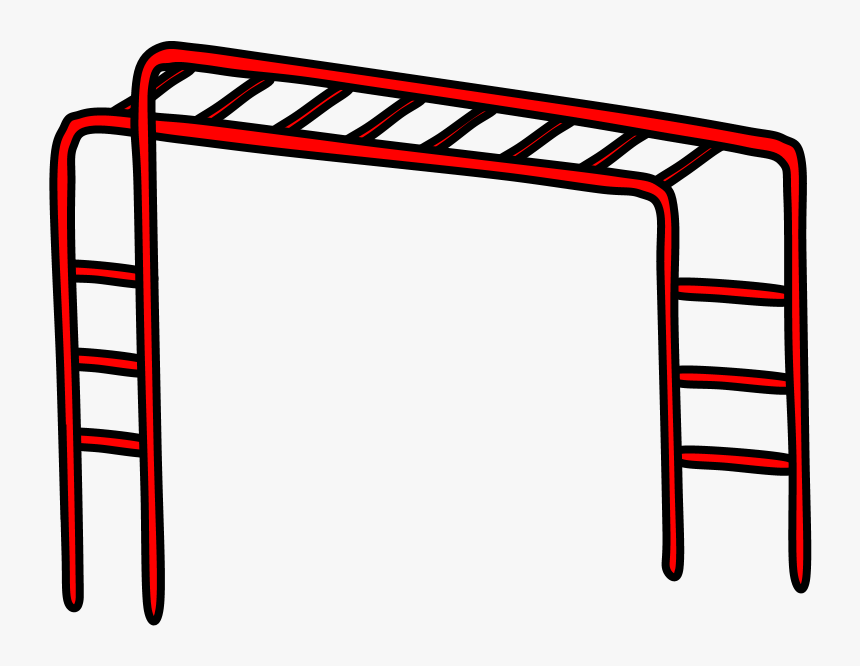 Monkey Bars, Red - Monkey Bars Clipart, HD Png Download, Free Download