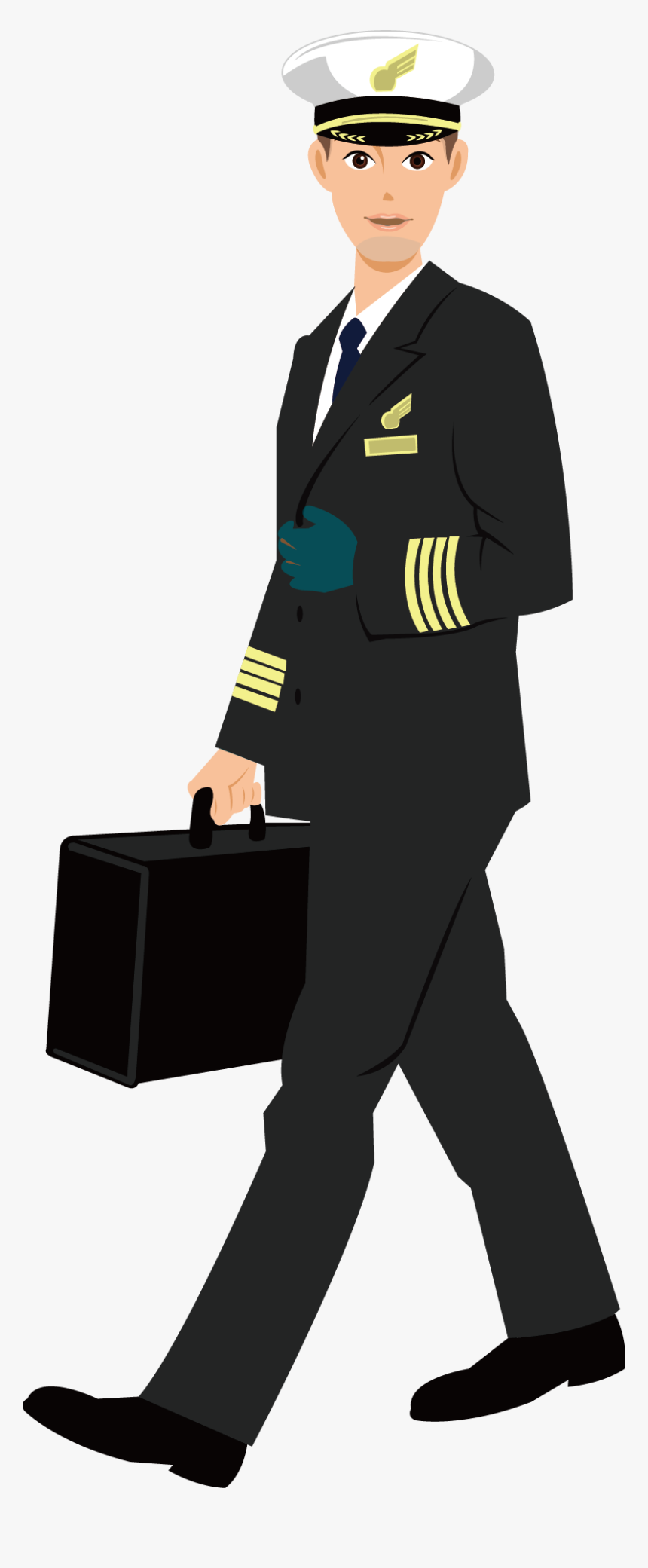 Transparent Airplane Pilot Clipart - Flight Attendant Clipart Png, Png Download, Free Download