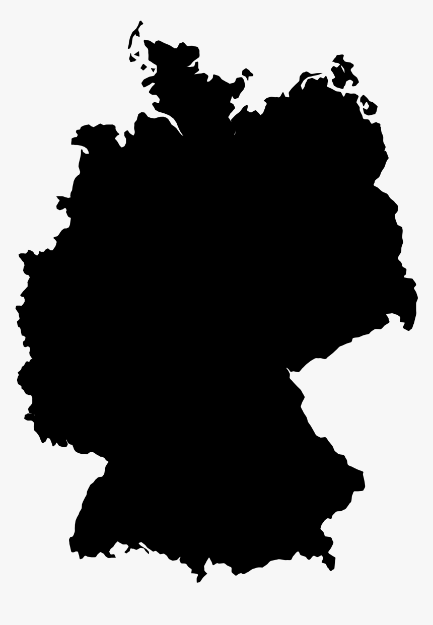 Germany Map Typography Black - Germany Map Black And White Png, Transparent Png, Free Download
