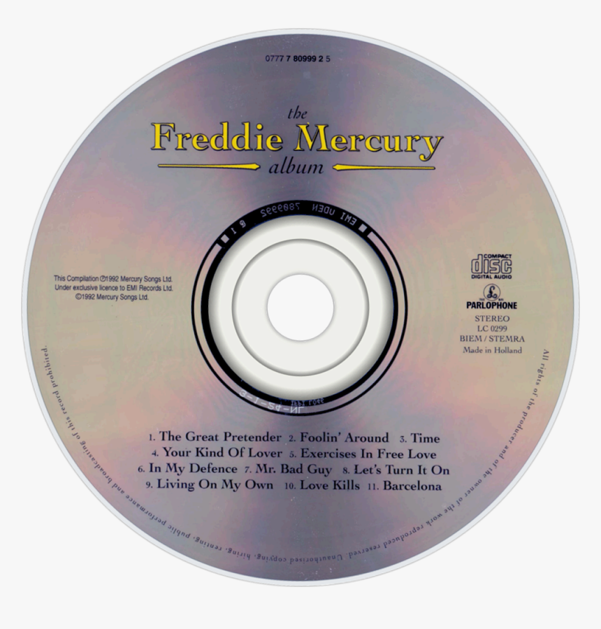 Freddie Mercury The Freddie Mercury Album Cd Disc Image - Disc Freddie Mercury Album, HD Png Download, Free Download