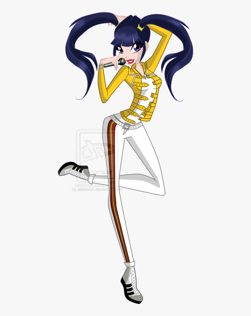 Winx Club Hintergrund Titled Musa As Freddie Mercury - Freddie Mercury Chibi, HD Png Download, Free Download