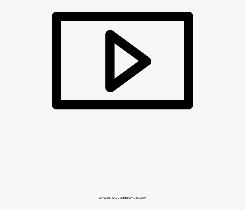 Video-player Coloring Page - Sign, HD Png Download, Free Download