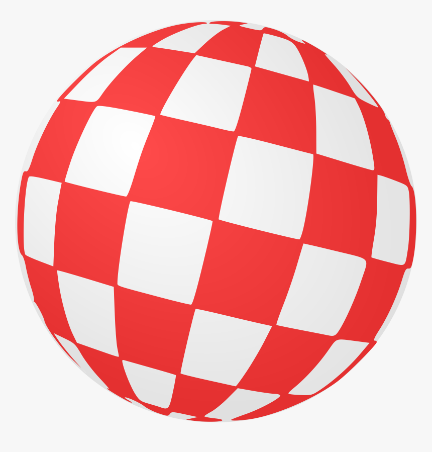Gingham Vector Checkerboard Pattern ~ Frames ~ Illustrations - Red White Checkered Ball, HD Png Download, Free Download