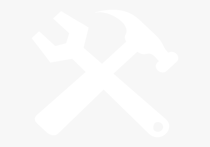 White Clipart Wrench - Hammer Icon White Png, Transparent Png, Free Download