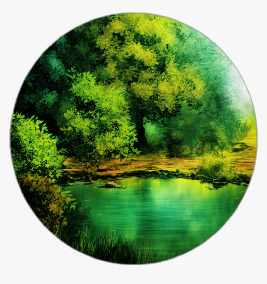 Forest With Lake Drawing , Png Download - Forest With Lake Drawing, Transparent Png, Free Download