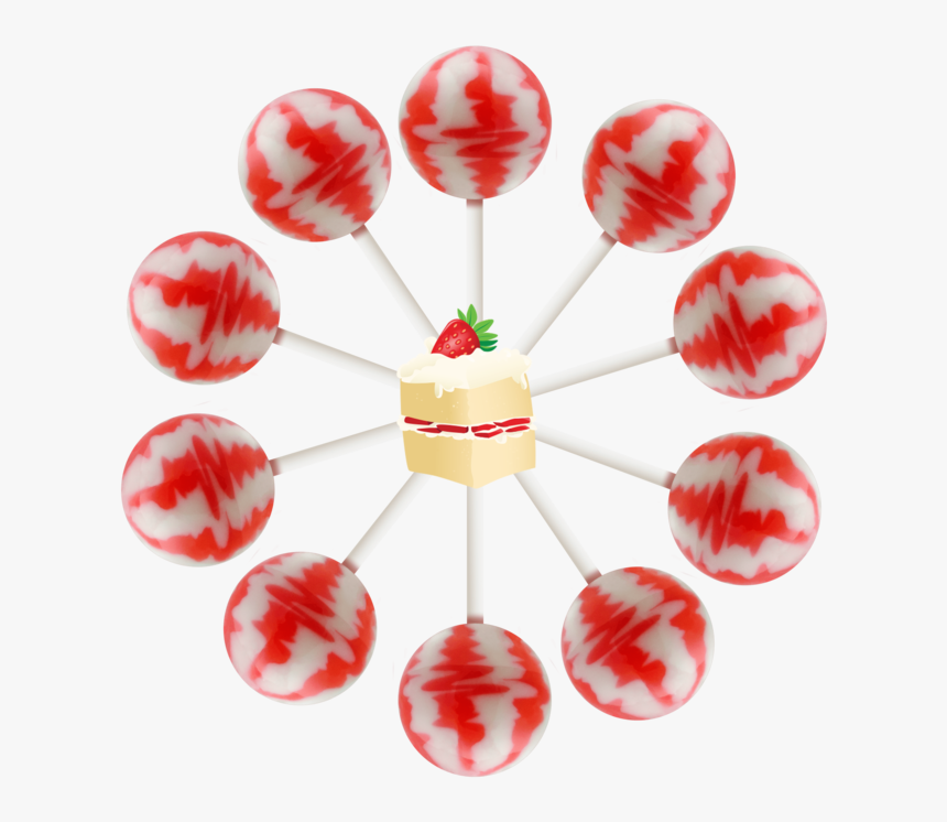 Strawberry Shortcake Cream Swirl Lollipop Bag - Original Gourmet Lollipops Blueberries And Cream, HD Png Download, Free Download