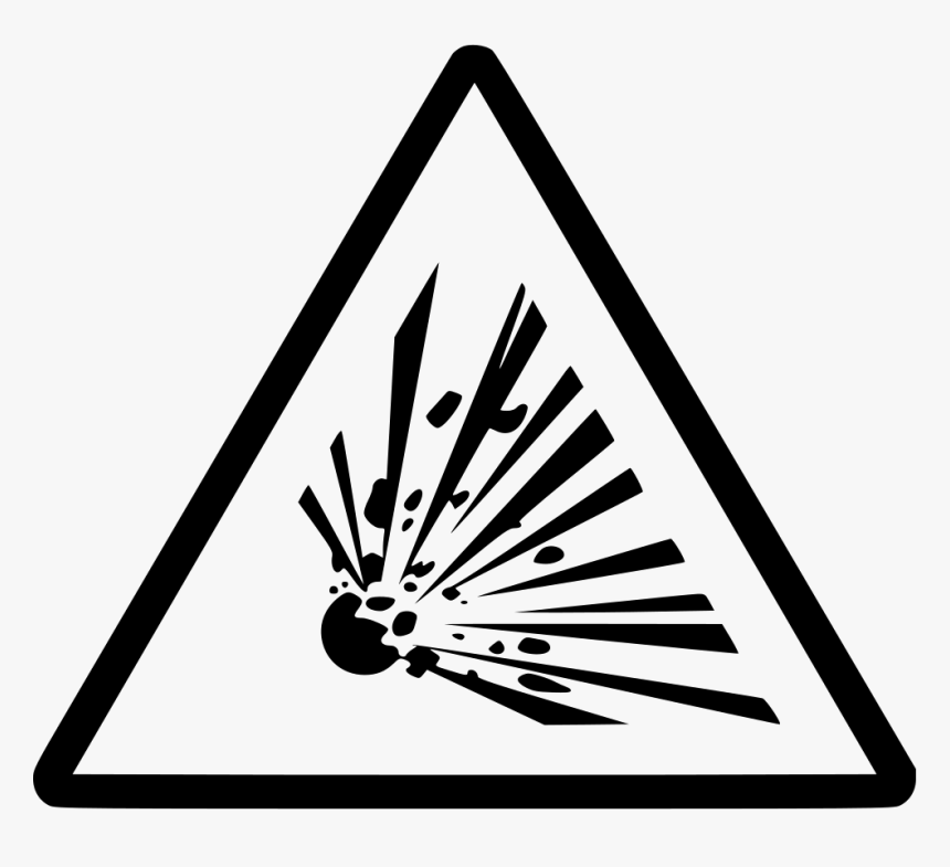 Explosive Bomb Volatile Mine - Risk Of Explosion Symbol, HD Png Download, Free Download