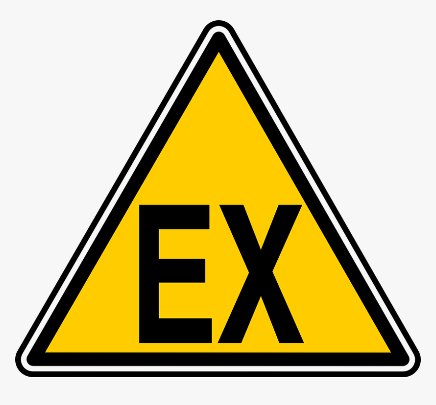 Sign, Explosive Atmosphere, Warning, Caution, Explosion - Ex Sign, HD Png Download, Free Download