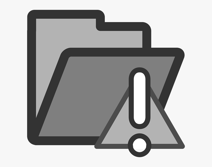 Computer, Flat, Icon, Folder, Directory, Warning, Theme - Download Clipart, HD Png Download, Free Download