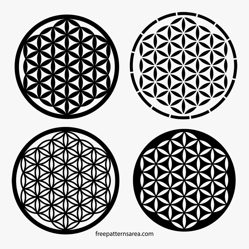 Printable Flower Of Life Stencil, HD Png Download, Free Download