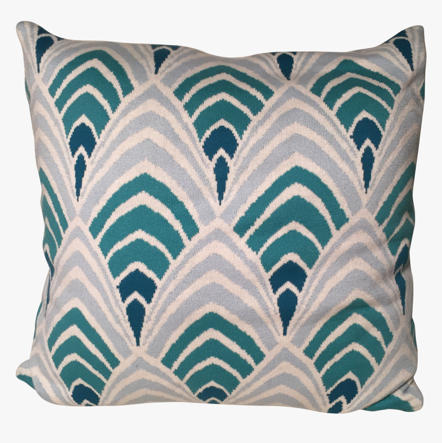 Art Deco Geometric Patterns - Cushion Turquoise Art Deco, HD Png Download, Free Download