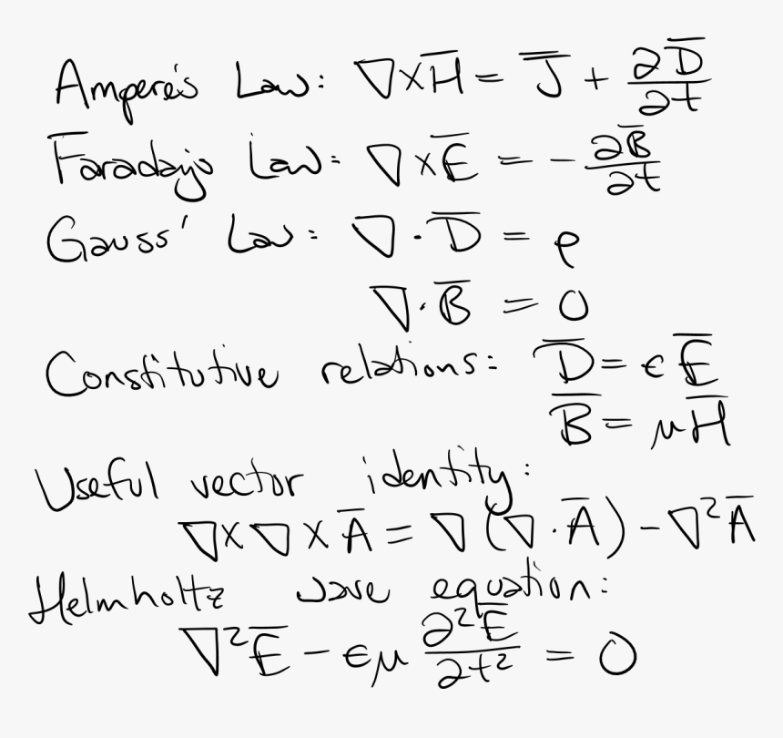 Derivation Of Helmholtz Equation, HD Png Download, Free Download