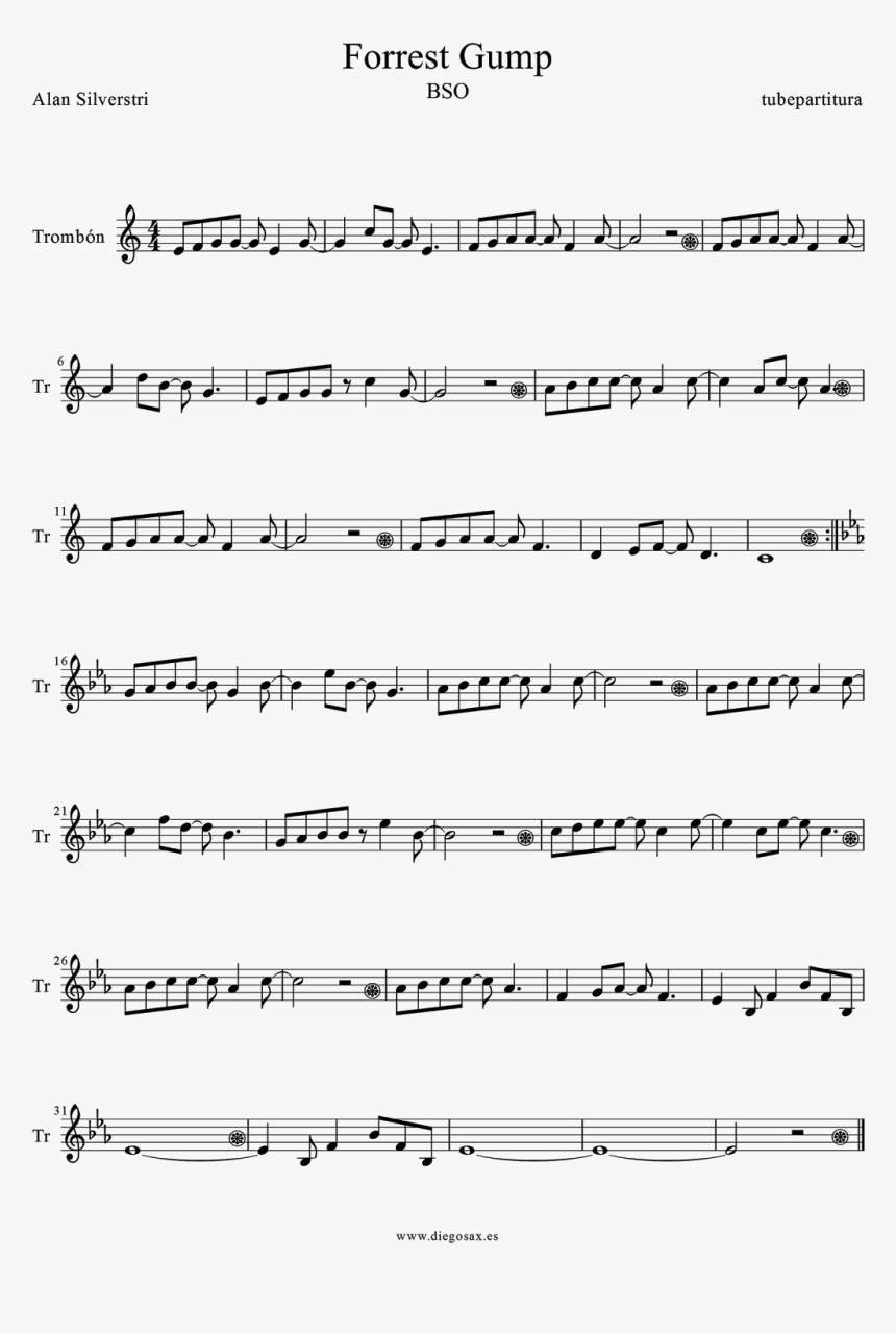 Forrest Gump Free Online - Giorno's Theme Violin Sheet Music, HD Png Download, Free Download