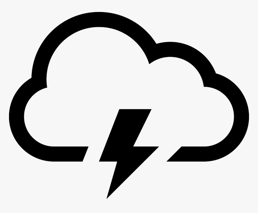 Cloud Lightning - Cloud With Lightning Icon, HD Png Download, Free Download