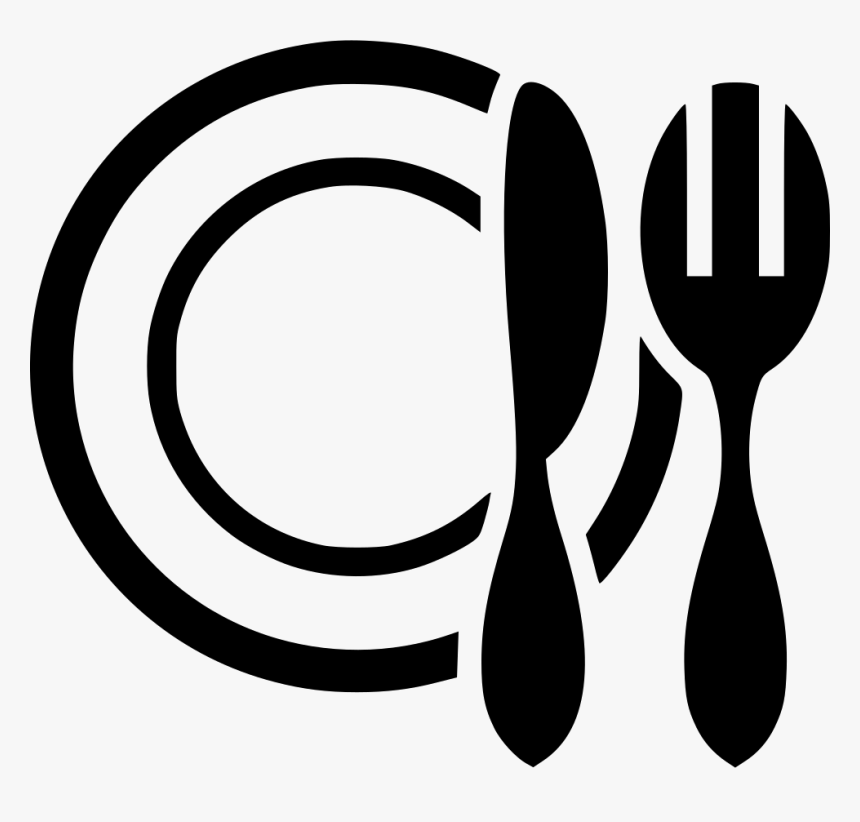 Restaurant Place Setting Cutlery - Black And White Place Setting Clipart, HD Png Download, Free Download