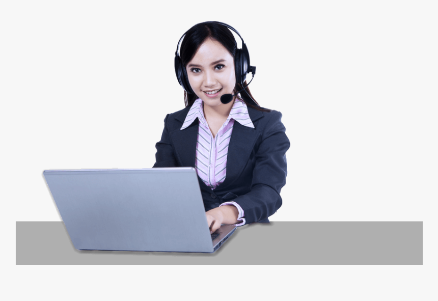 Contact Us Receptionist , Png Download - Computer Operator, Transparent Png, Free Download