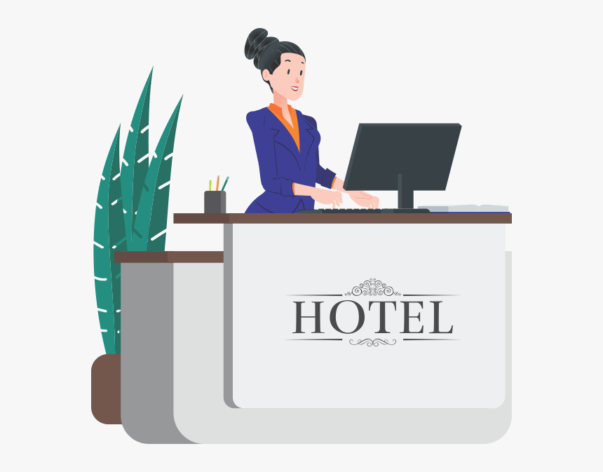 Front Desk Front Office Hotel Management Hd Png Download Kindpng