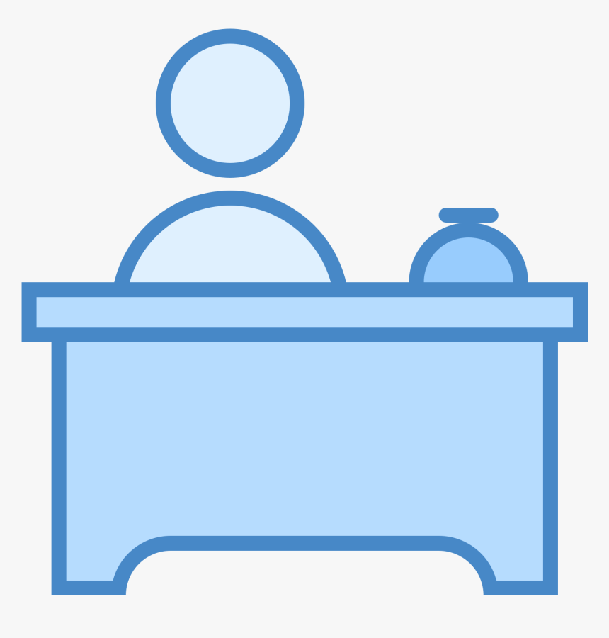 Front Desk Icon Clipart , Png Download - Desk Icon In Blue, Transparent Png, Free Download