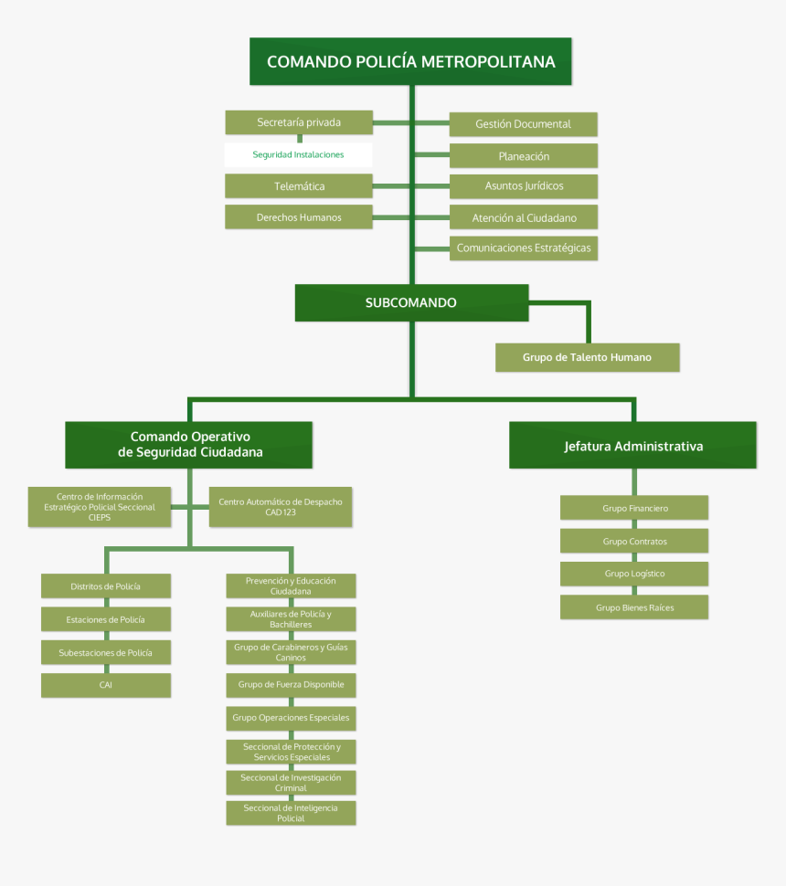 Policía Metropolitana De Pasto - Organigrama De Los Bisquets De Obregon, HD Png Download, Free Download
