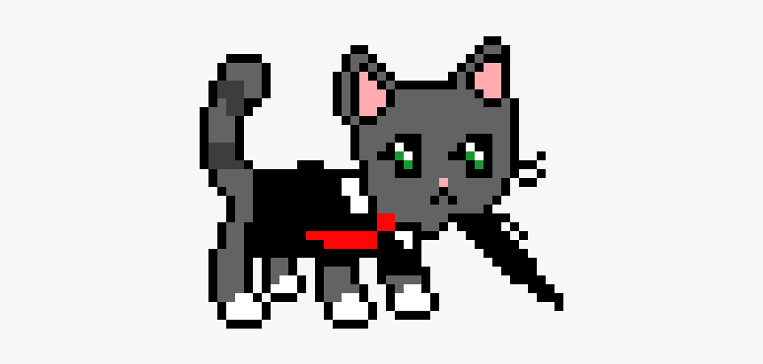 Black Cat Pixel Art, HD Png Download, Free Download
