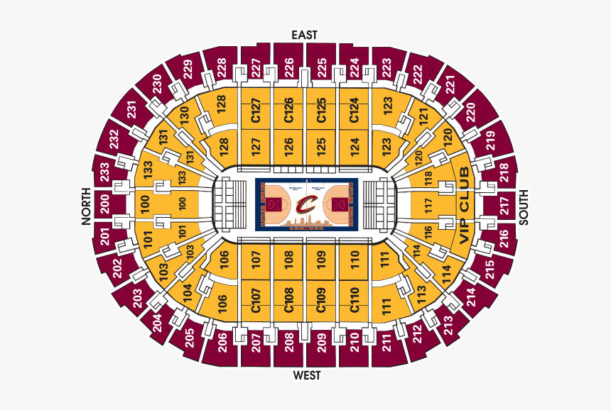 Quicken Loans Arena Seating Chart Hd Png Kindpng