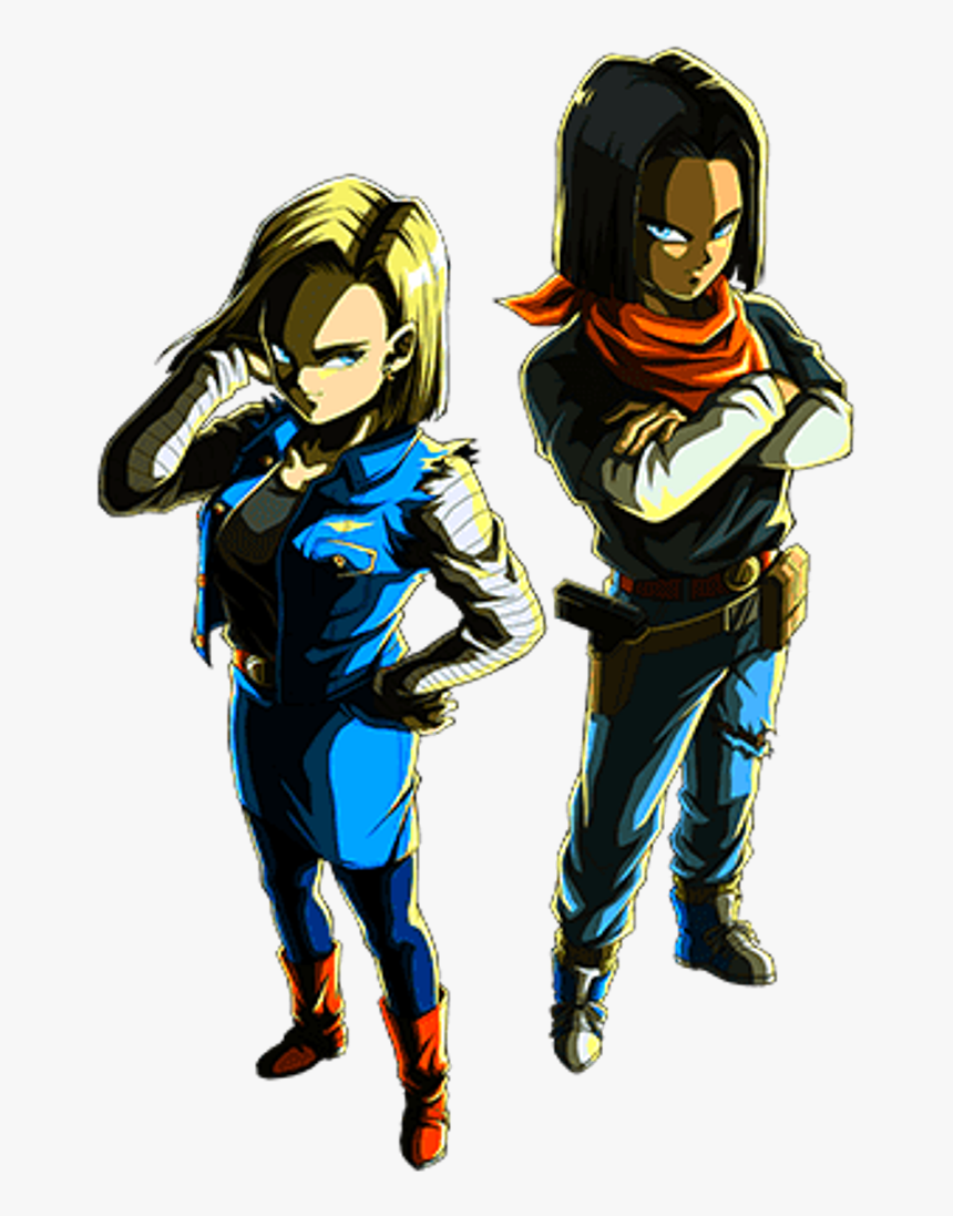 18 Badass Scene - Android 17 And 18 Art, HD Png Download, Free Download