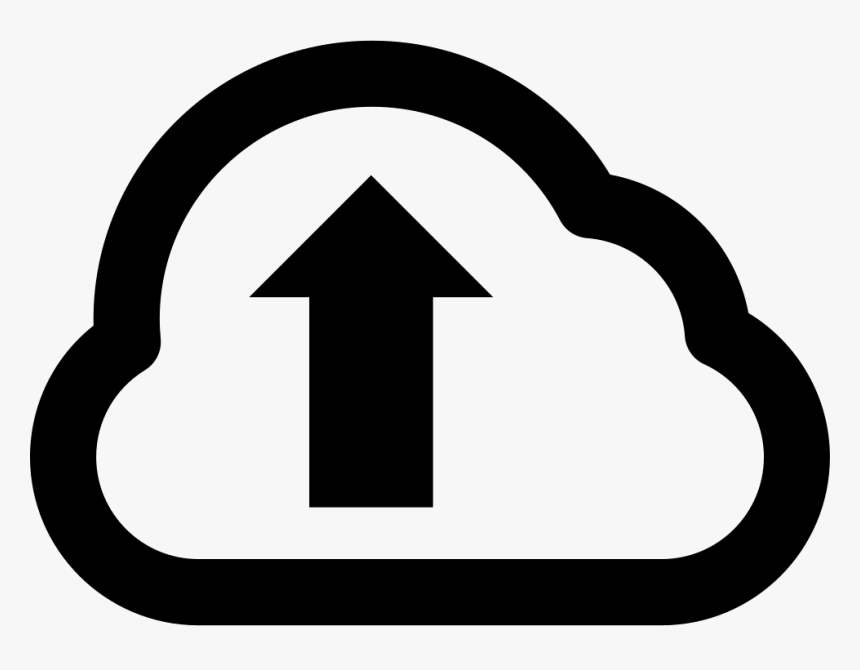 Upload Arrow Sign Inside Cloud Outline - Traffic Sign, HD Png Download, Free Download