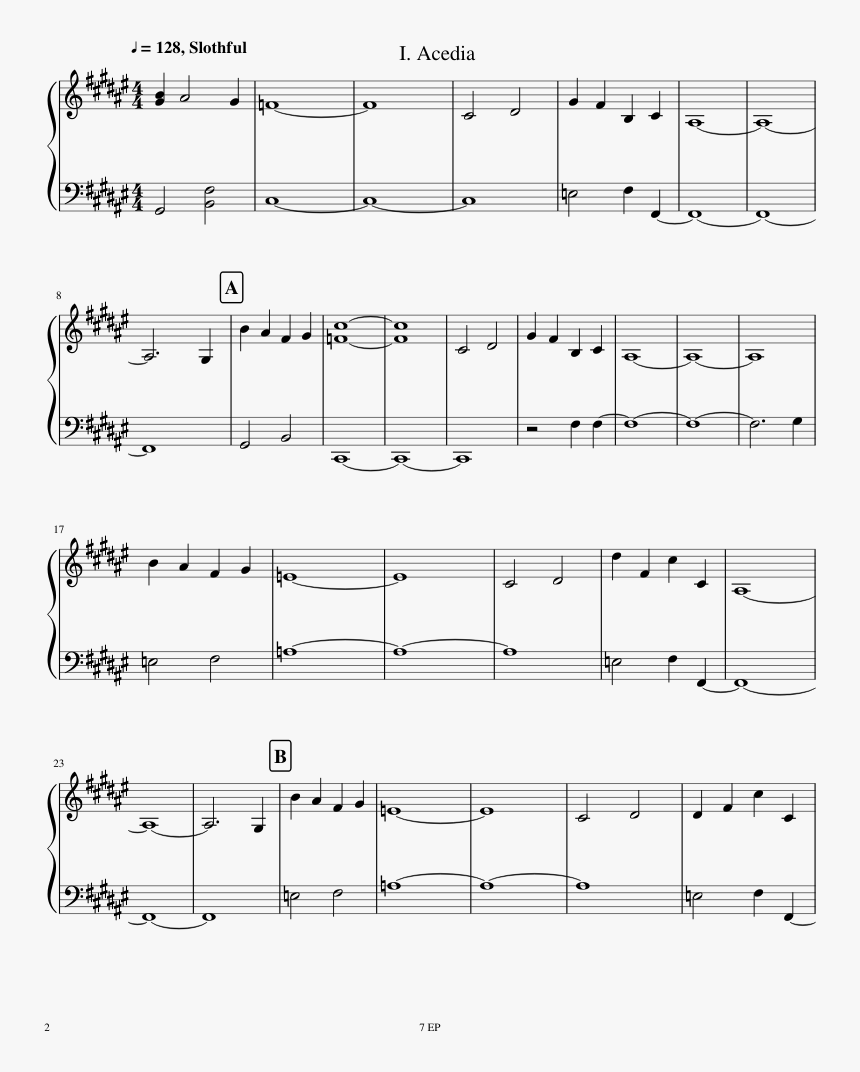 Deadmau5 Acedia Sheet Music, HD Png Download, Free Download