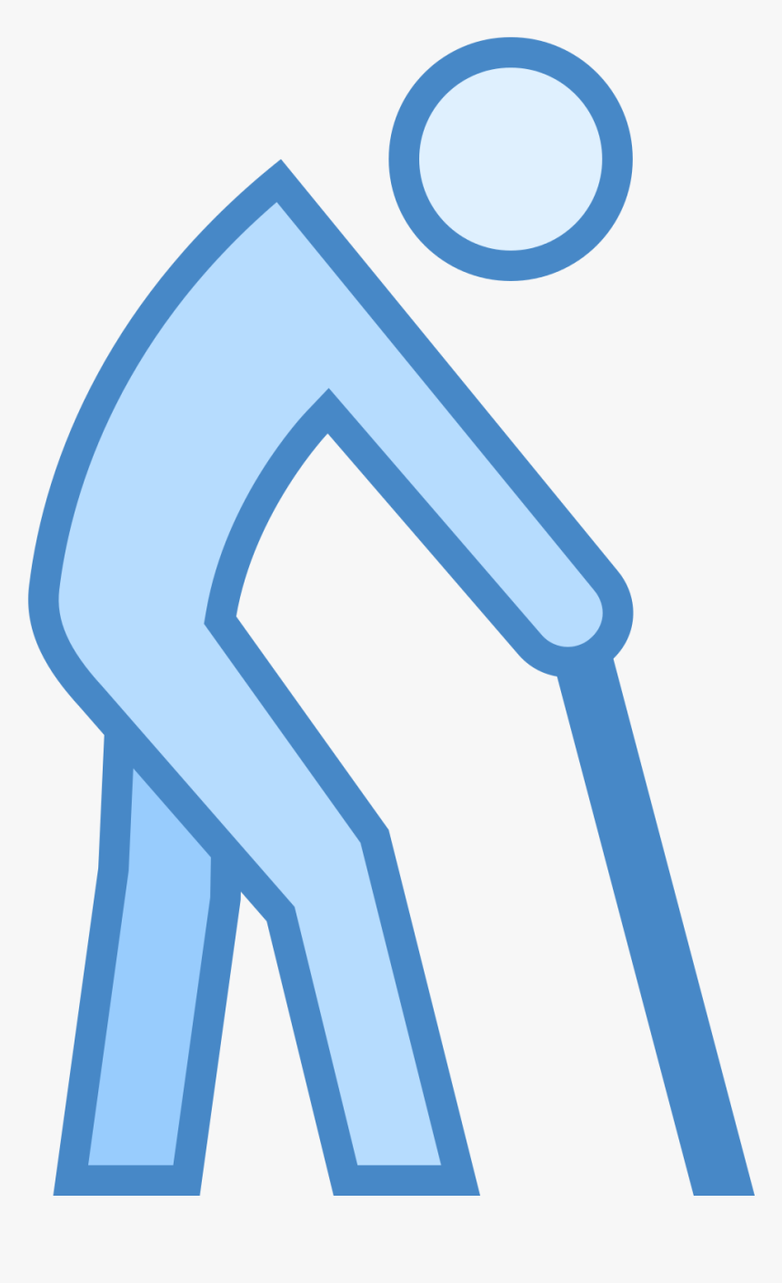 Elderly Person Icon - Elderly Icon Blue Png, Transparent Png, Free Download