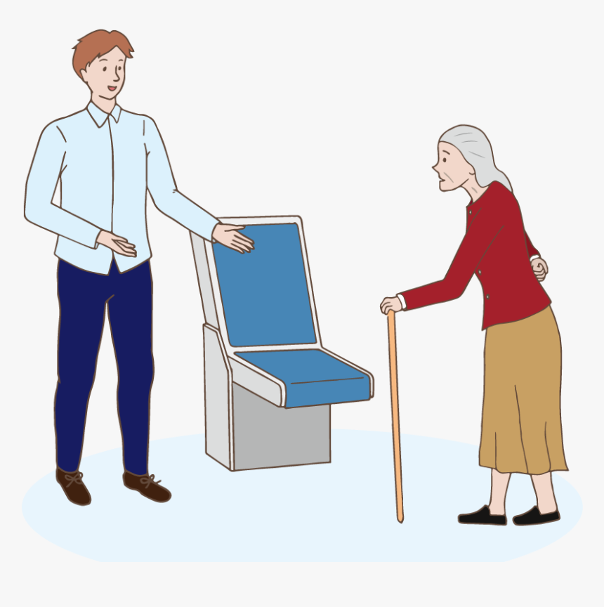 A Man Gives Up His Seat For Old Lady, HD Png Download, Free Download