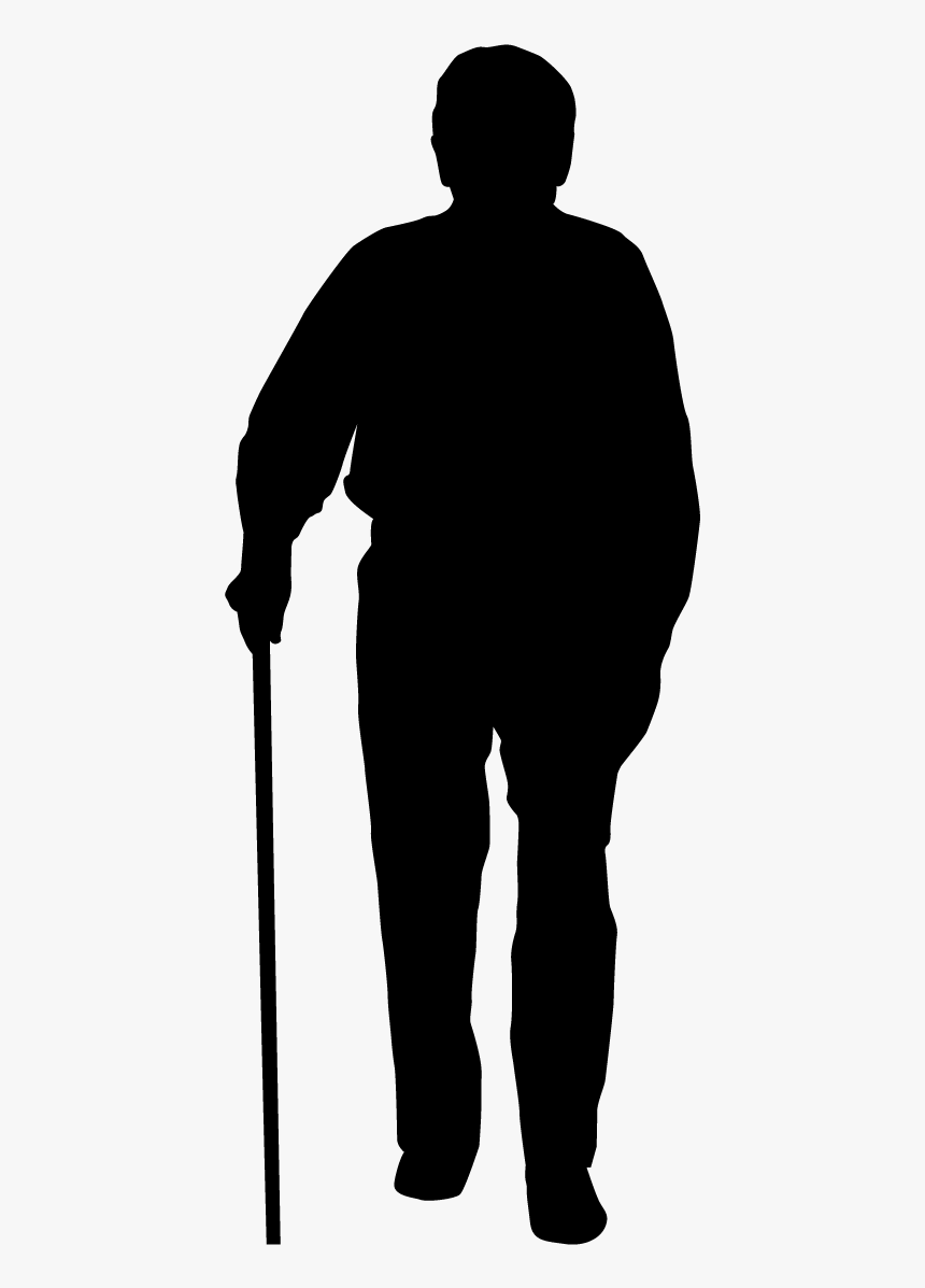 Silhouette Old Age - Elderly Silhouette, HD Png Download, Free Download
