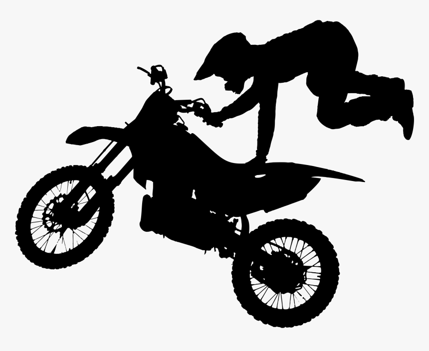 Motorcycle Stunt Riding Motocross Clip Art - Motocross Clipart, HD Png Download, Free Download