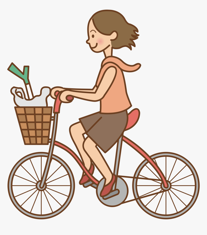 This Free Icons Png Design Of Woman Riding A Bicycle - Ride A Bike Clipart, Transparent Png, Free Download