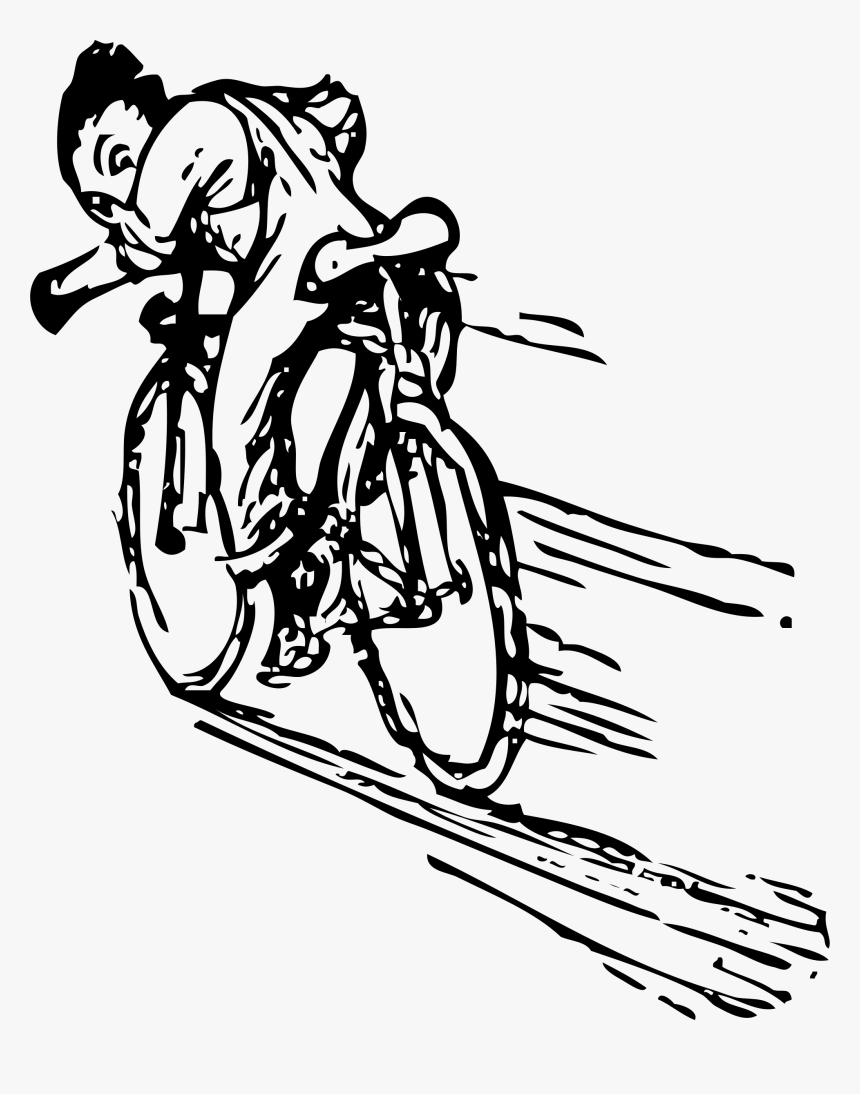 Riding A Bike Clip Arts - Riding A Bike Fast, HD Png Download, Free Download