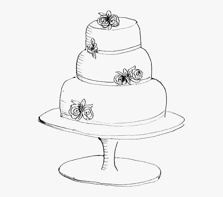 Fancy Triple Cake Drawings Cake Drawing, Drawings, - Fancy Birthday Cake Drawing, HD Png Download, Free Download