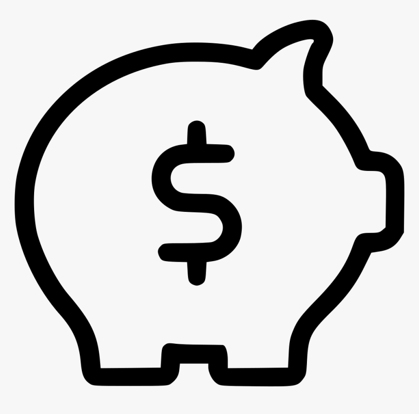Png Pig Bank With Dollars - Money Pig Icon Png, Transparent Png, Free Download