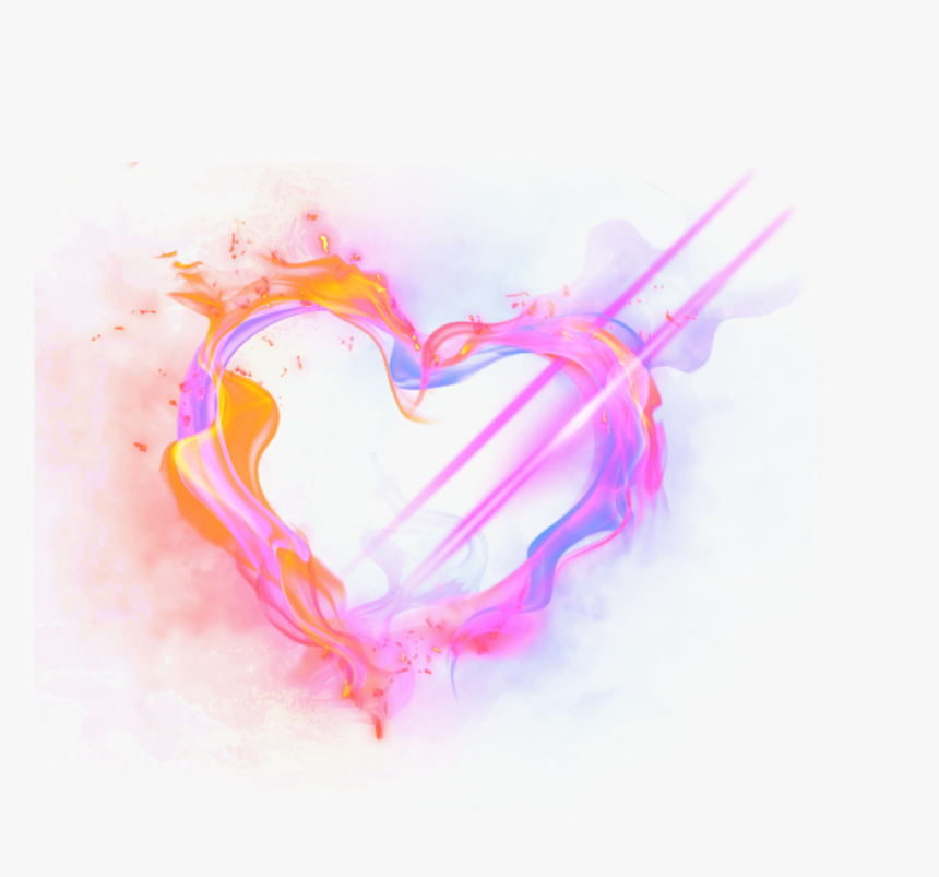 Mq Heart Hearts Smoke Smoke Rainbow Light Colorful - Rainbow Smoke Transparent Background, HD Png Download, Free Download