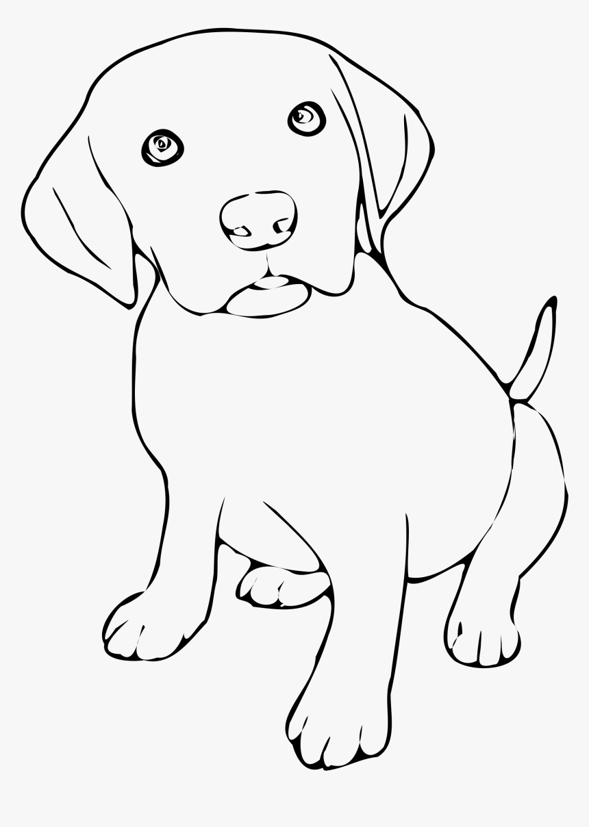 Dogs Clipart Outline - Dog Art Black And White, HD Png Download, Free Download